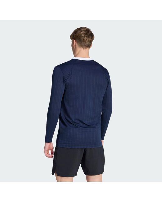 Adidas Blue Tennis Climacool Long Sleeve Long-Sleeve Top for men
