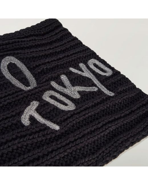 Y-3 Oversized Chunky Knit Scarf di Adidas in Black