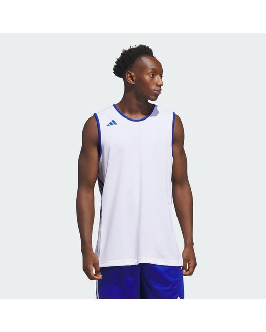 Adidas Blue 3G Speed Reversible Basketball Aeroready Jersey for men