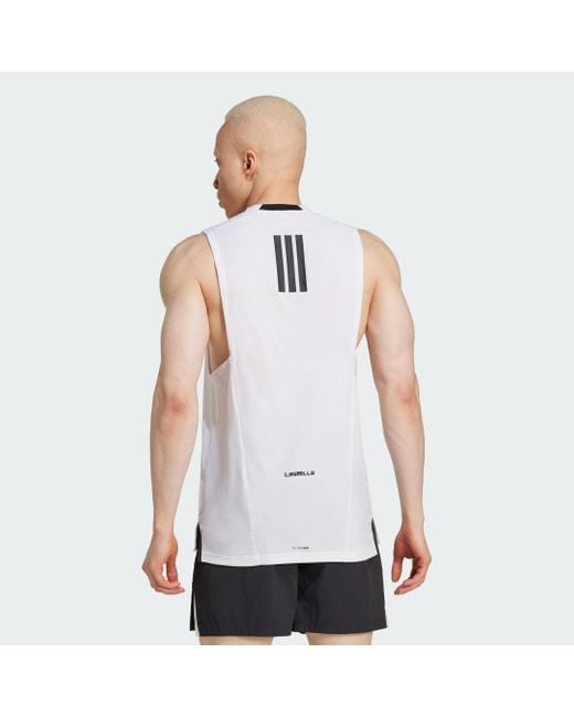 adidas Les Mills Graphic Tank Top in White for Men Lyst UK