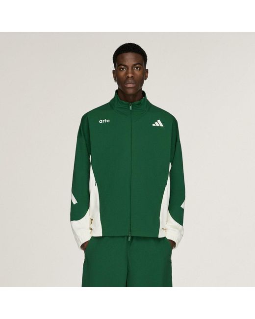 Adidas Green X Arte Antwerp Z.N.E. Material Mix Full-Zip Tracktop for men
