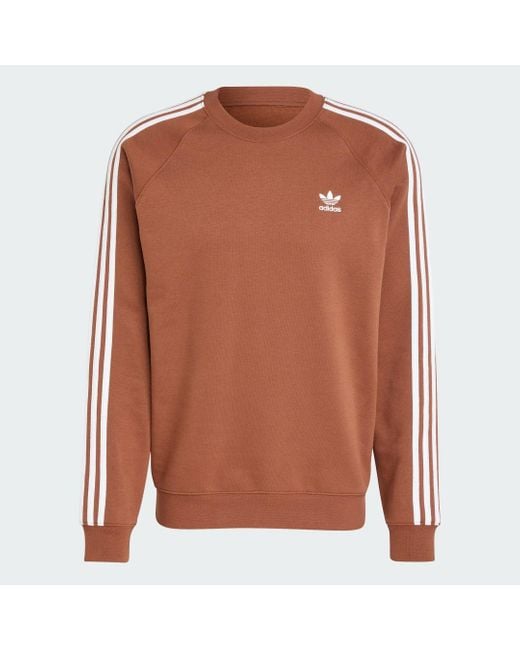Felpa Adicolor Classics 3-Stripes di Adidas in Brown da Uomo