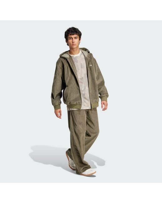 Adidas Cord Hoodie in Green für Herren