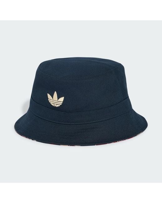 Adidas Blue Originals X Liberty London Reversible Bucket Cap
