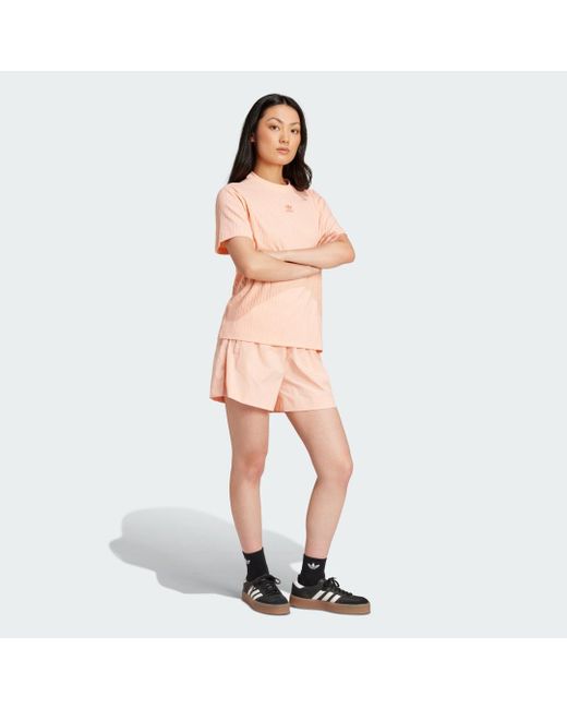 Adidas Pink Essentials Wide Rib Tee