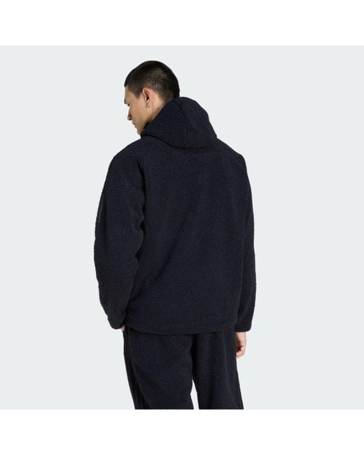 Sudadera Con Capucha Borg Fleece Teamgeist 1/4 Zip Adidas de hombre de color Blue