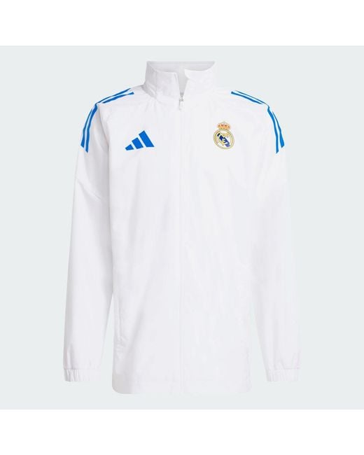 Adidas Blue Real Madrid Tiro 25 Competition All-Weather Jacket for men
