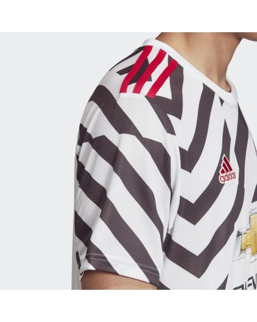 Adidas Synthetik Manchester United 20 21 Ausweichtrikot In Weiss Fur Herren Lyst