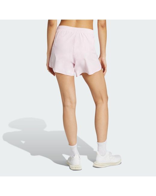Adidas White Adizero Essentials Running Short