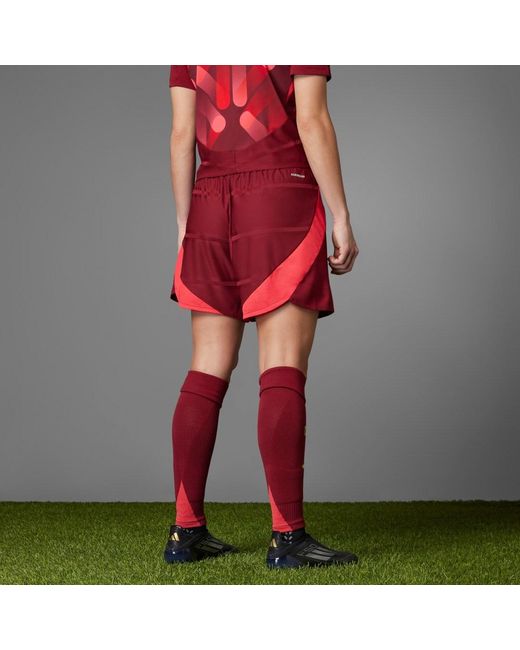 Adidas Red Germany 25 'S Team) Away Authentic Shorts