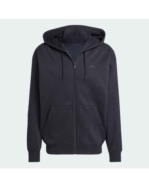 Chaqueta Holgada Con Capucha Adicolor Adidas de hombre de color Black