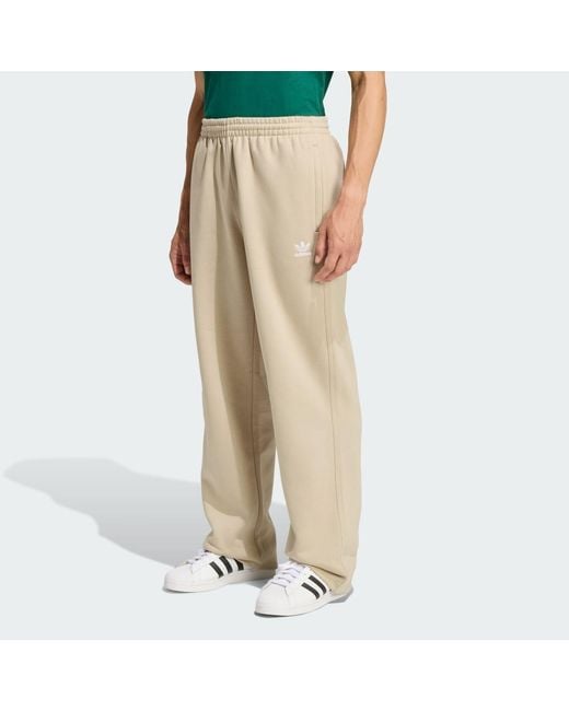 Adidas Natural Trefoil Essentials Open Hem Joggers for men