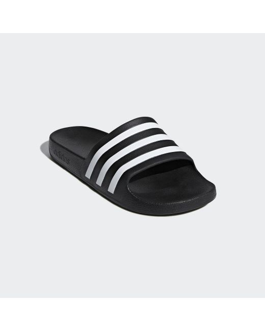 Adidas Black Adilette Aqua Slides