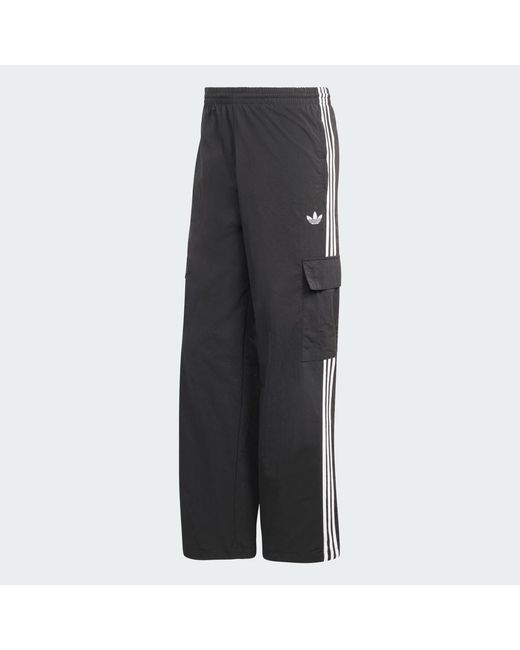 Adidas Gray Adicolor Classics 3-Stripes Cargo Pants for men