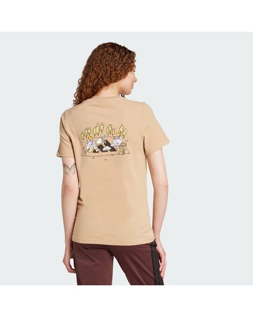 Adidas Natural Codes Doodle Camp Graphic Tee