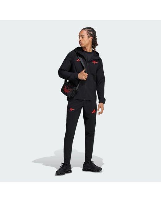 Adidas Black Arsenal Fc Tiro Travel Windbreaker for men