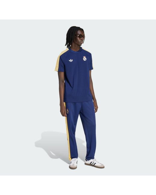 Adidas Originals Blue Real Madrid Originals Track Pants for men
