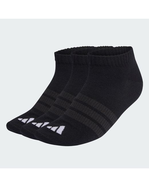 Adidas Originals Black Thin&Amp;Light Essentials Low Cut Socks 3 Pair Pack
