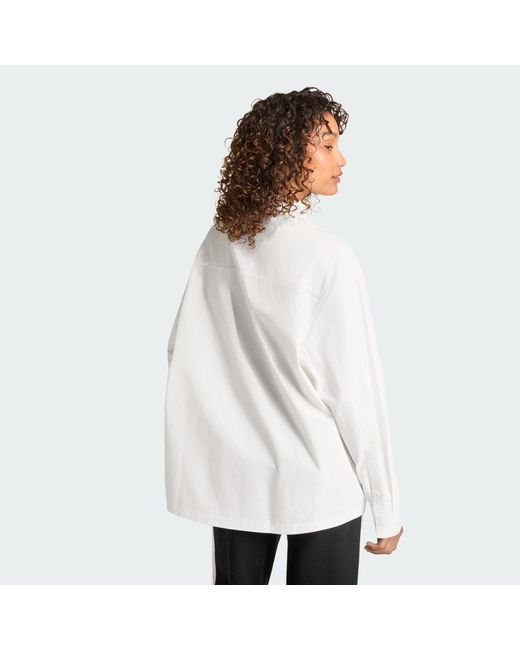 Adidas White 3 Stripes Shirt