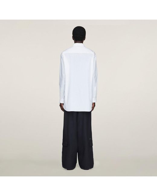 Adidas White Y-3 Sporty Cotton Shirt