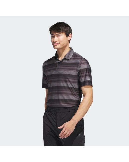 Adidas Gray Ultimate365 Heat.Rdy Stripe Polo Shirt for men