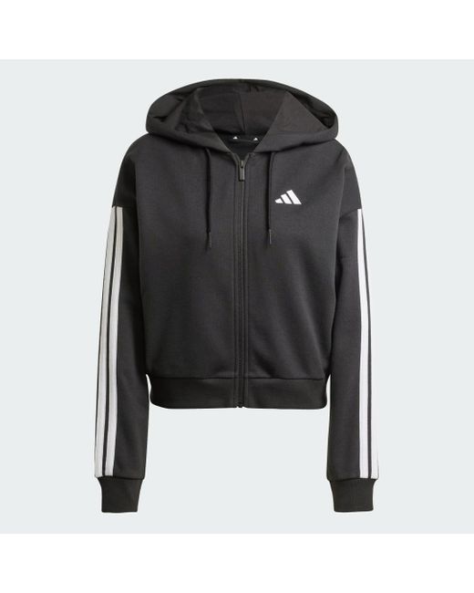 Adidas Multicolor Essentials 3-Stripes French Terry Full-Zip Hoodie
