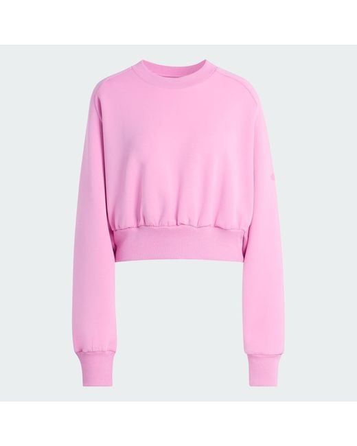 Adidas Pink Soft Lux Loose Sweatshirt
