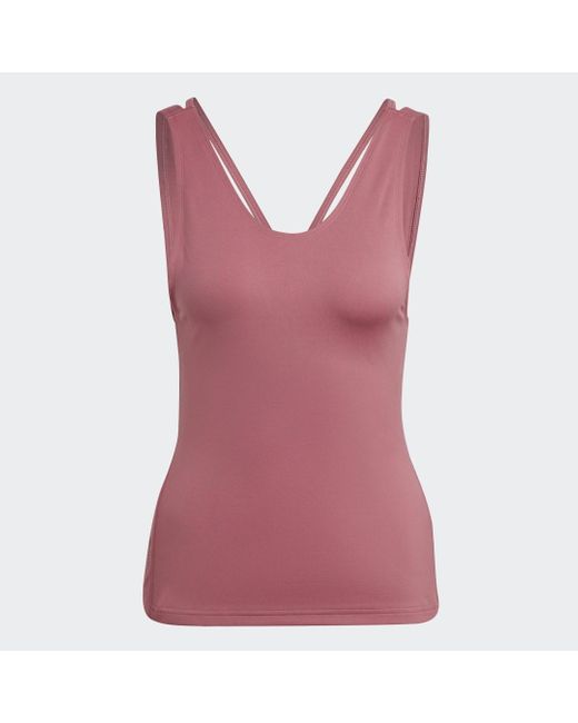 Adidas Pink Yoga Studio Tank Top