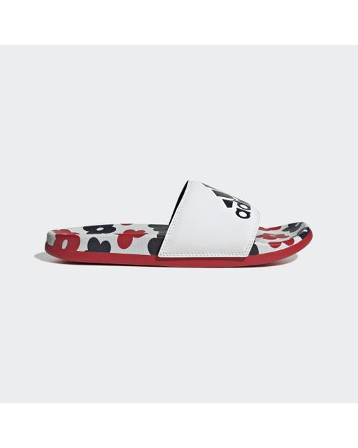 Adidas Red Adilette Comfort Slides
