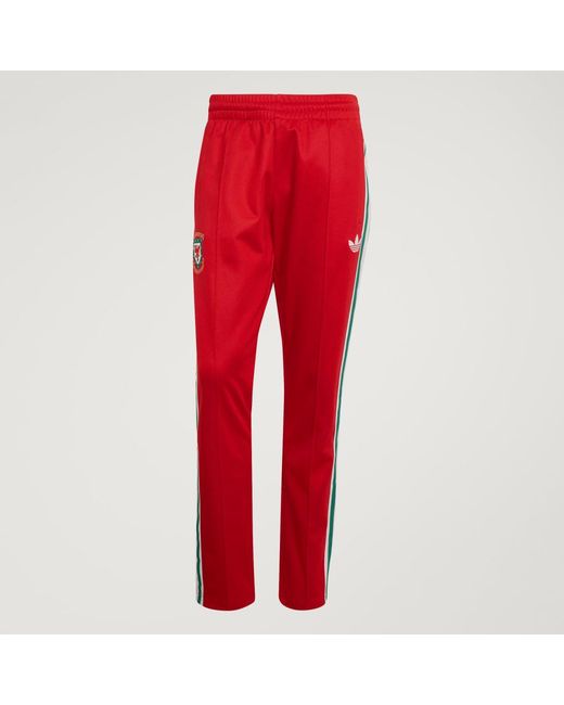 Adidas Red Wales 150 Years Anniversary Track Pants for men
