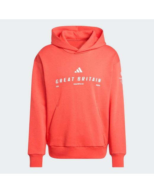 Adidas Red Paralympicsgb Graphic Hoodie for men
