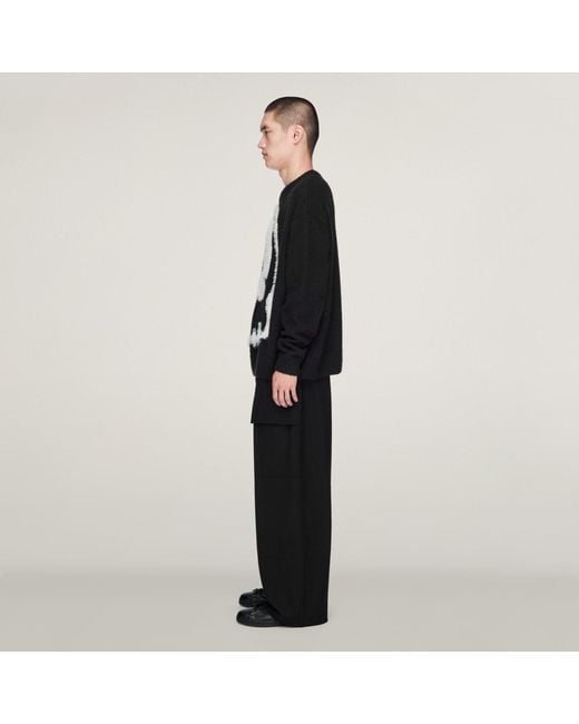 Adidas Black Y-3 Chito Graphic Knitted Sweatshirt