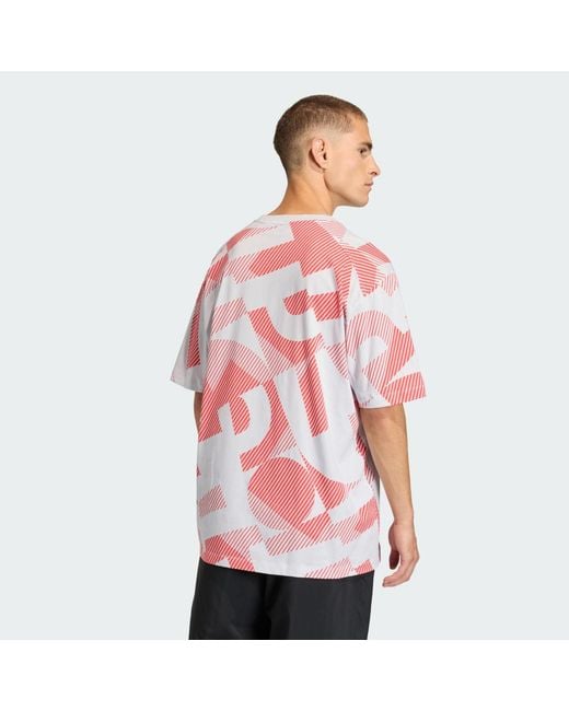 Adidas Red Poc Aop T-Shirt M for men