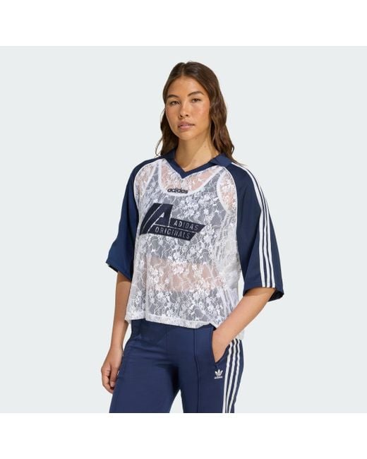 Adidas Blue Originals Lace Jersey