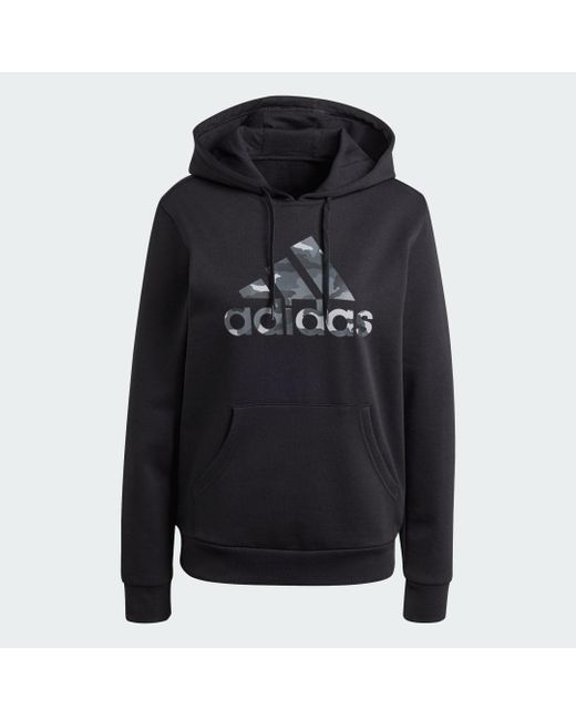 Felpa Con Cappuccio Camo Graphic di Adidas in Black