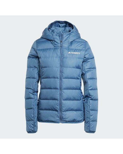 Adidas Blue Terrex Multi Light Down Hooded Jacket