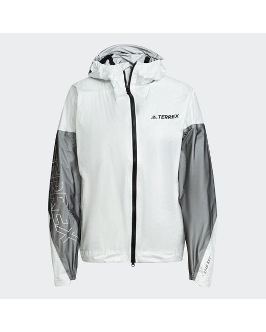 Adidas Blue Terrex Agravic Three-Layer Pro Rain Jacket