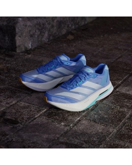 Adidas Blue Adizero Boston 13 Road Running Shoes