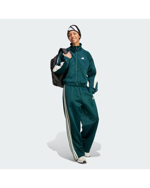 adidas Stadium 3-Stripes Track Tracksuit Bottoms in Green | Lyst UK