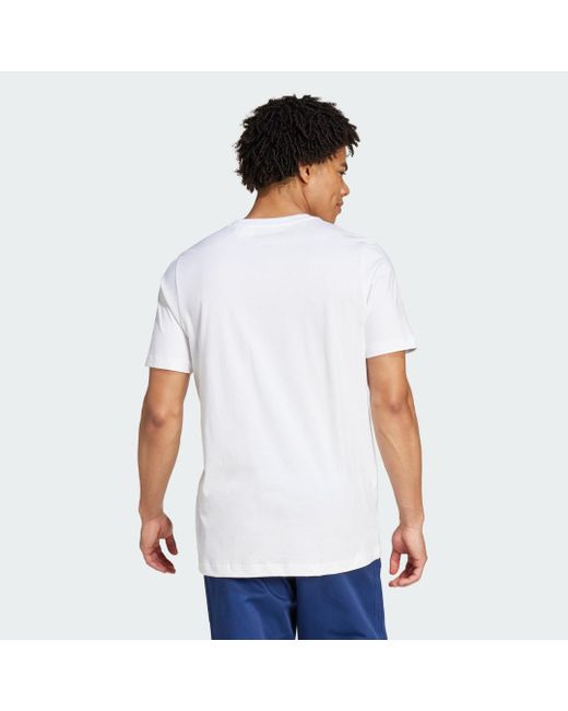 Adidas White Real Madrid Dna Graphic T-Shirt for men