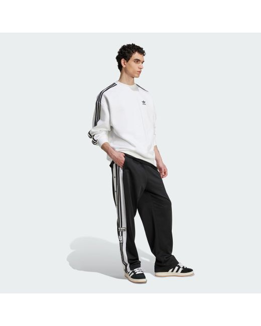 Sudadera Cuello Redondo Adicolor Oversized Adidas de hombre de color White