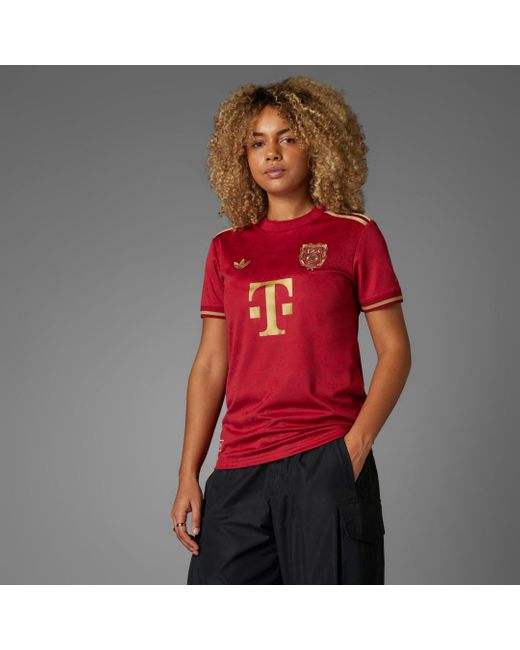 Maglia Anniversary Fc Bayern München di Adidas in Red