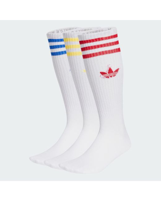 Calze Solid Crew (3 Paia) di Adidas in White