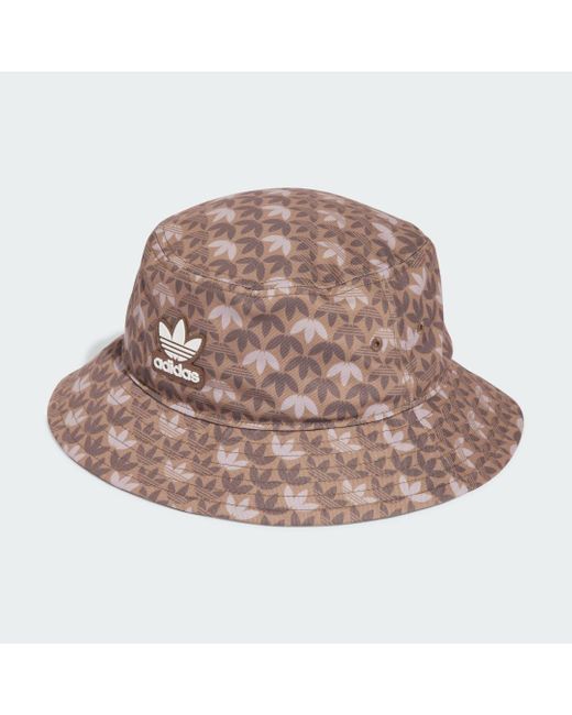 Adidas Brown Monogram Bucket Hat