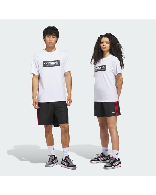 Adidas White Skateboarding Water Shorts