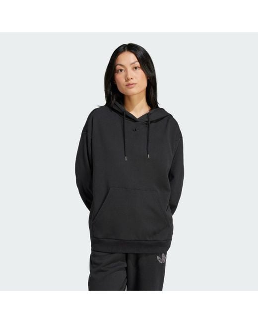 Hoodie Embellished Oversized di adidas in Nero Lyst