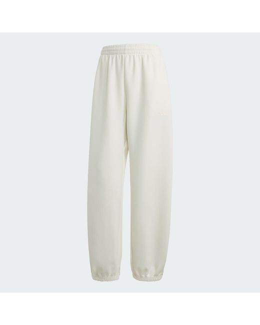 Adidas White Soft Lux Loose Pant