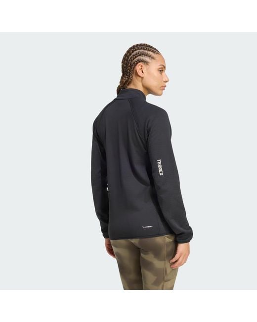 Adidas Black Terrex Xperior Climawarm+ Ventknit Fleece Jacket