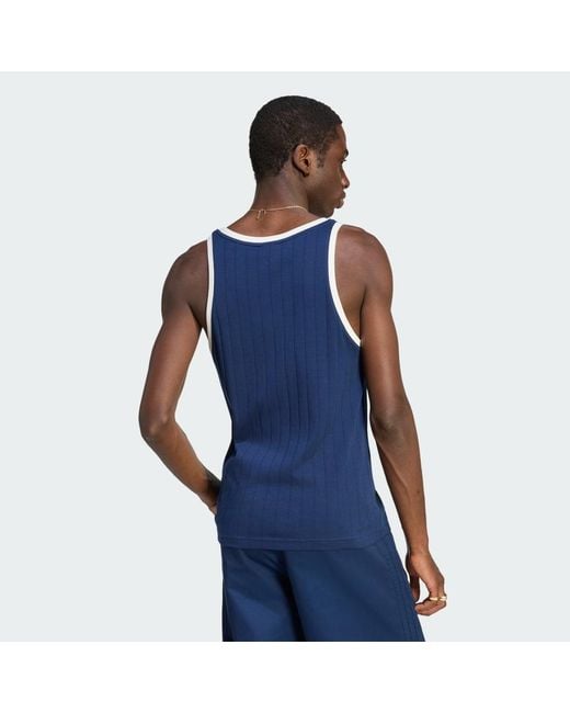 Adidas Originals Blue Drop Needle Tank Top for men