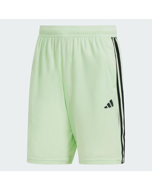 Adidas Green Train Essentials Piqué 3-Stripes Training Shorts for men